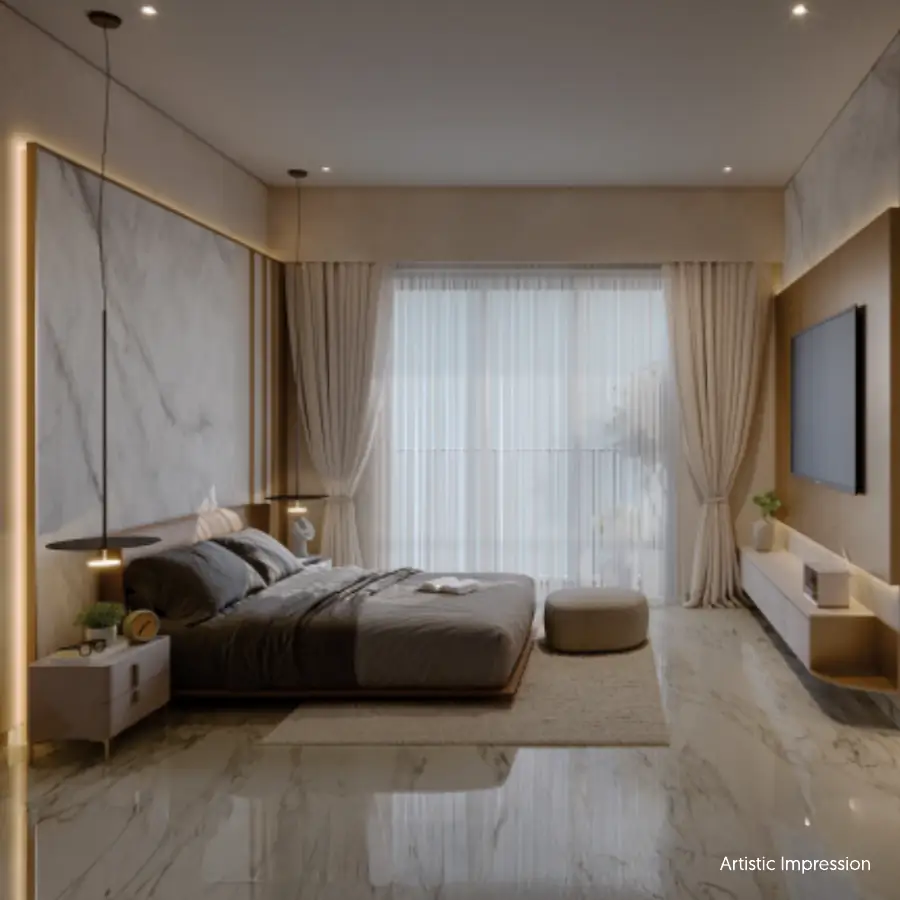 Evara bedroom, artistic impression