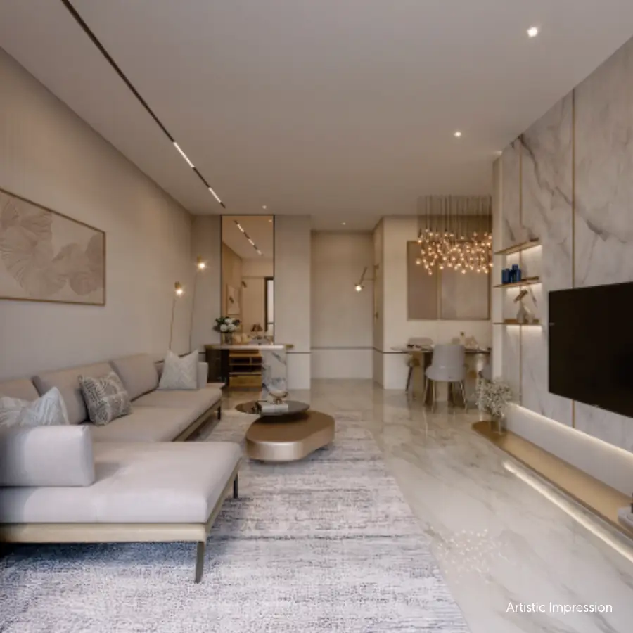 Evara living room, artistic impression